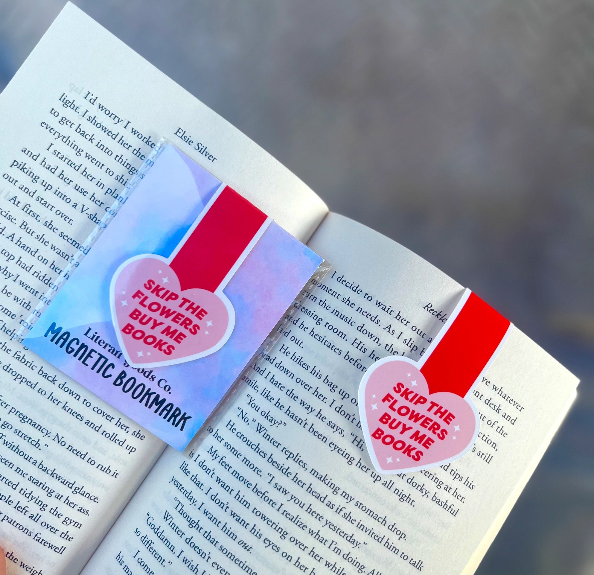 Magnetic Bookmark | Skip The Flowers, Buy Me Books