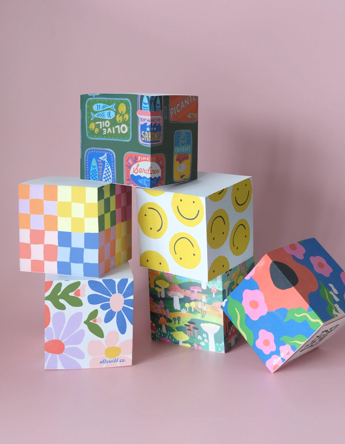 Sticky Note Cube | Rainbow Check