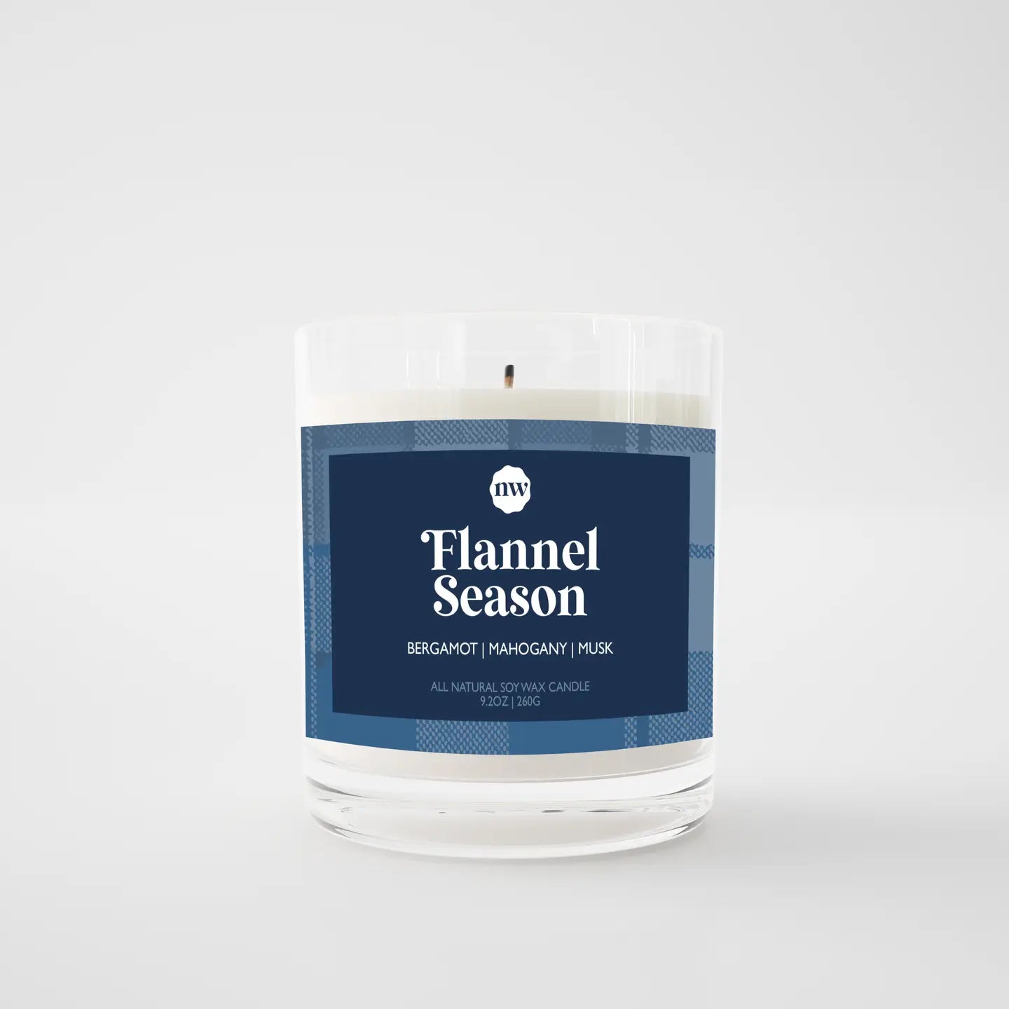 Single Wick Candle | Flannel | Christmas