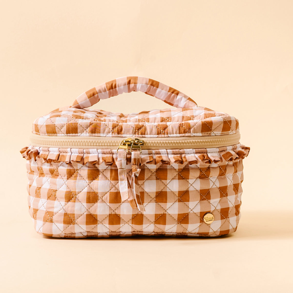 Cosmetic Bag | Quilted Maple Gingham