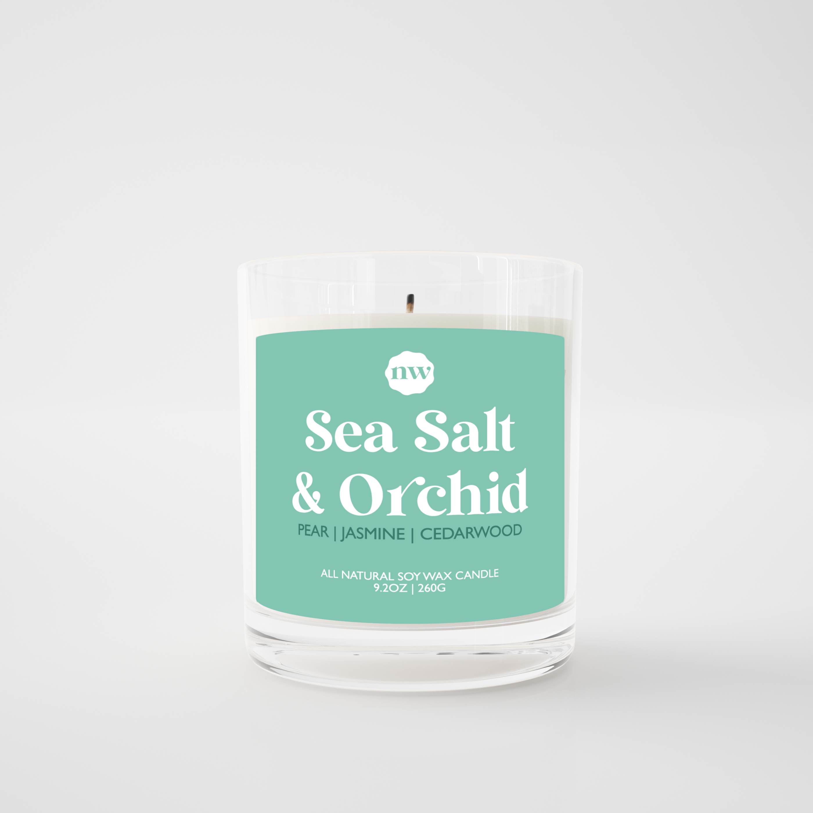Single Wick Candle | Sea Salt & Orchid