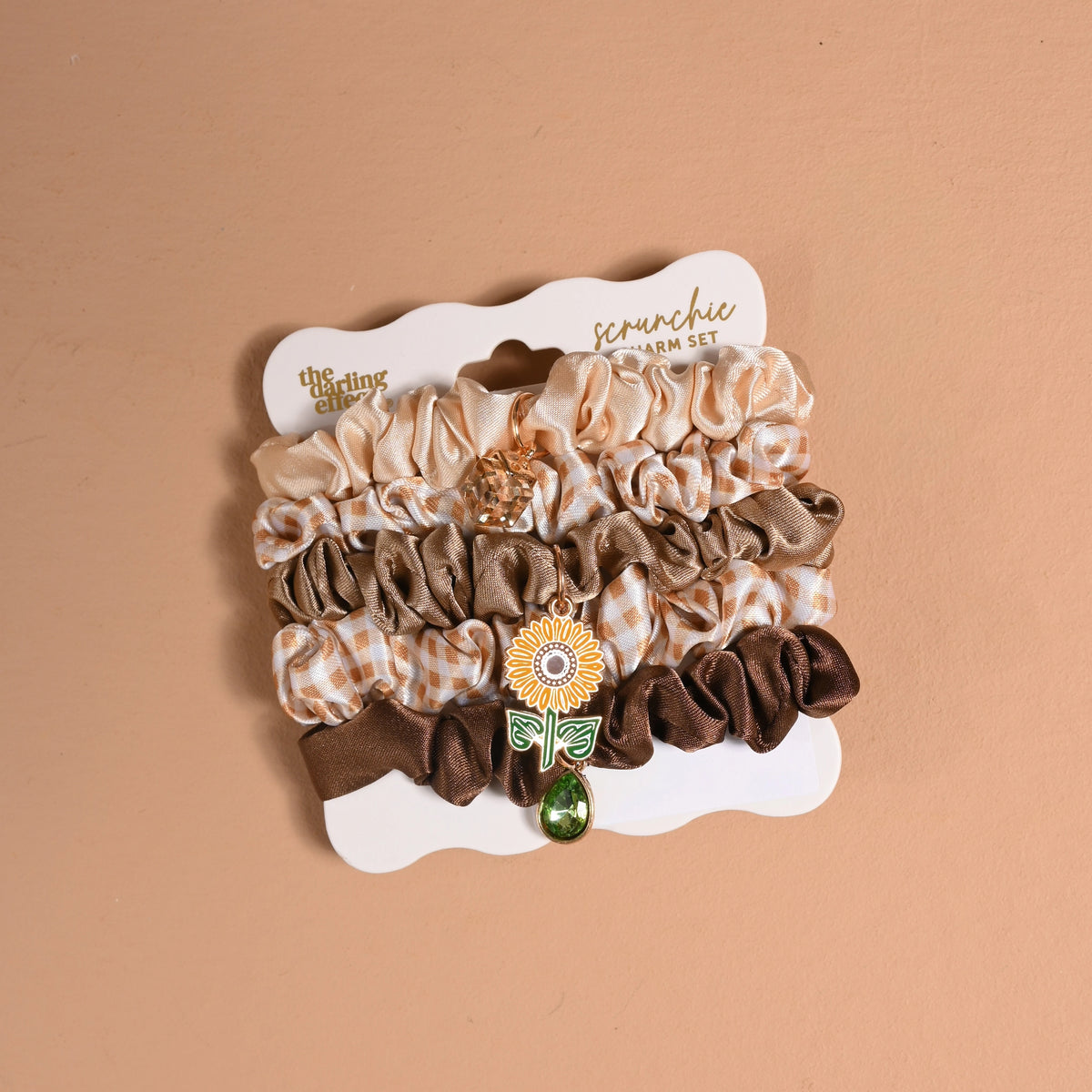 Scrunchie Charm Set | Maple Gingham