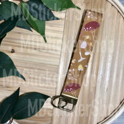 Wristlet Keychain | Brown Mushroom