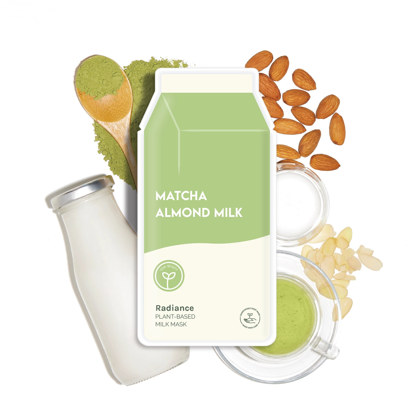 Matcha Almond Milk | Radiance Plant-Based Milk Mask