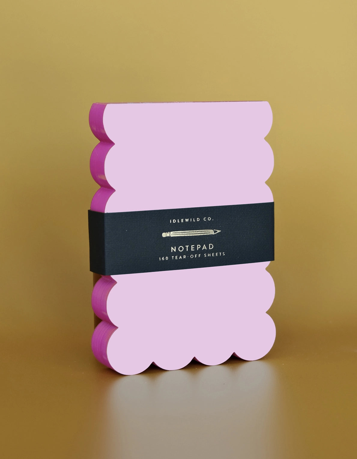 Scalloped Notepad | Lilac + Hot Pink Edge
