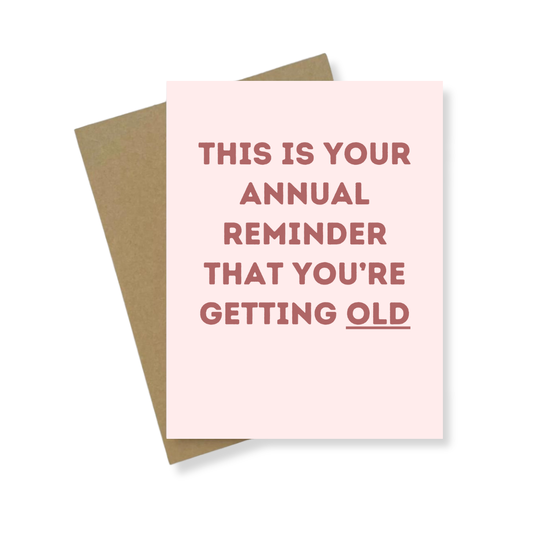Greeting Card | Annual Reminder That You're Getting Old
