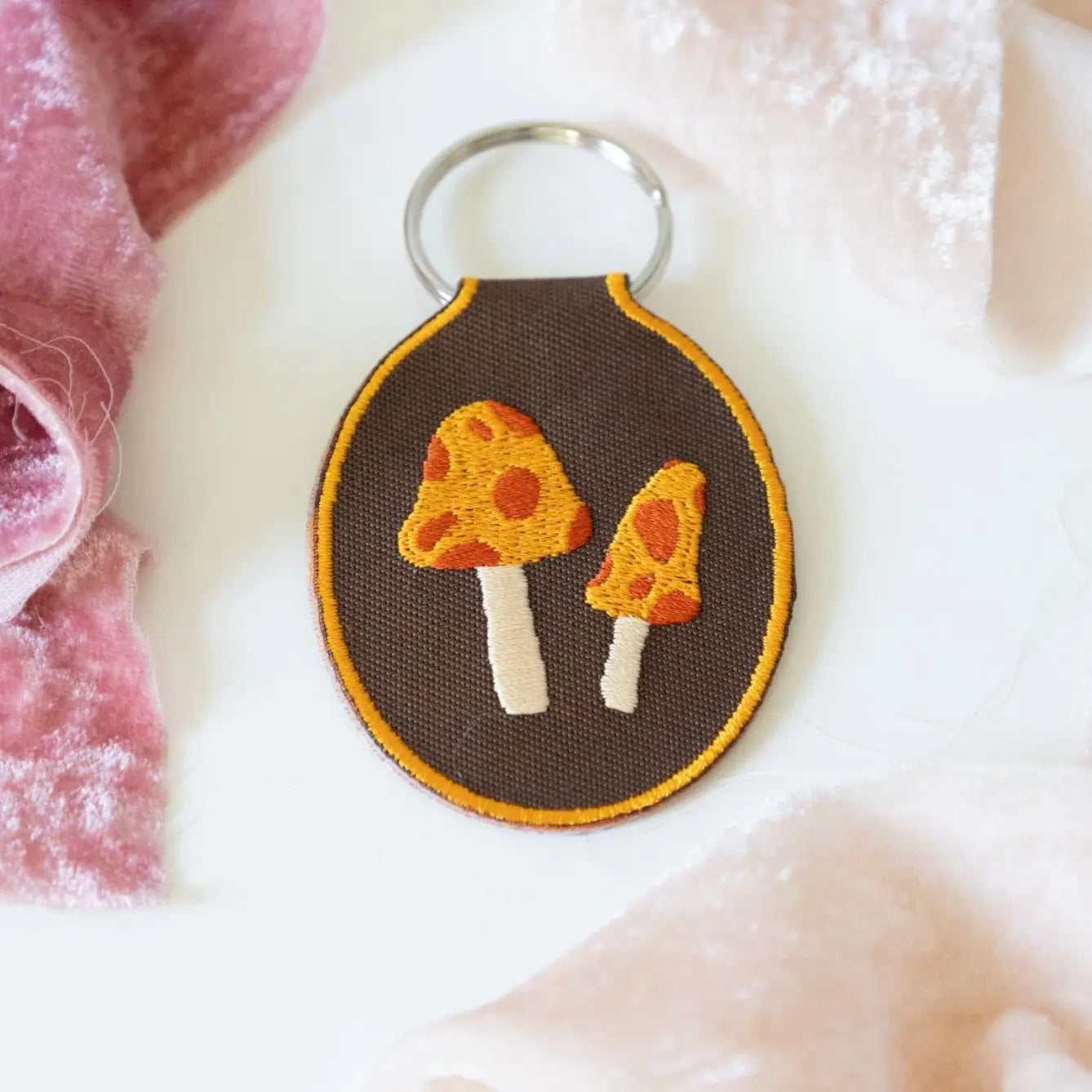 Embroidered Keychain | Mushroom