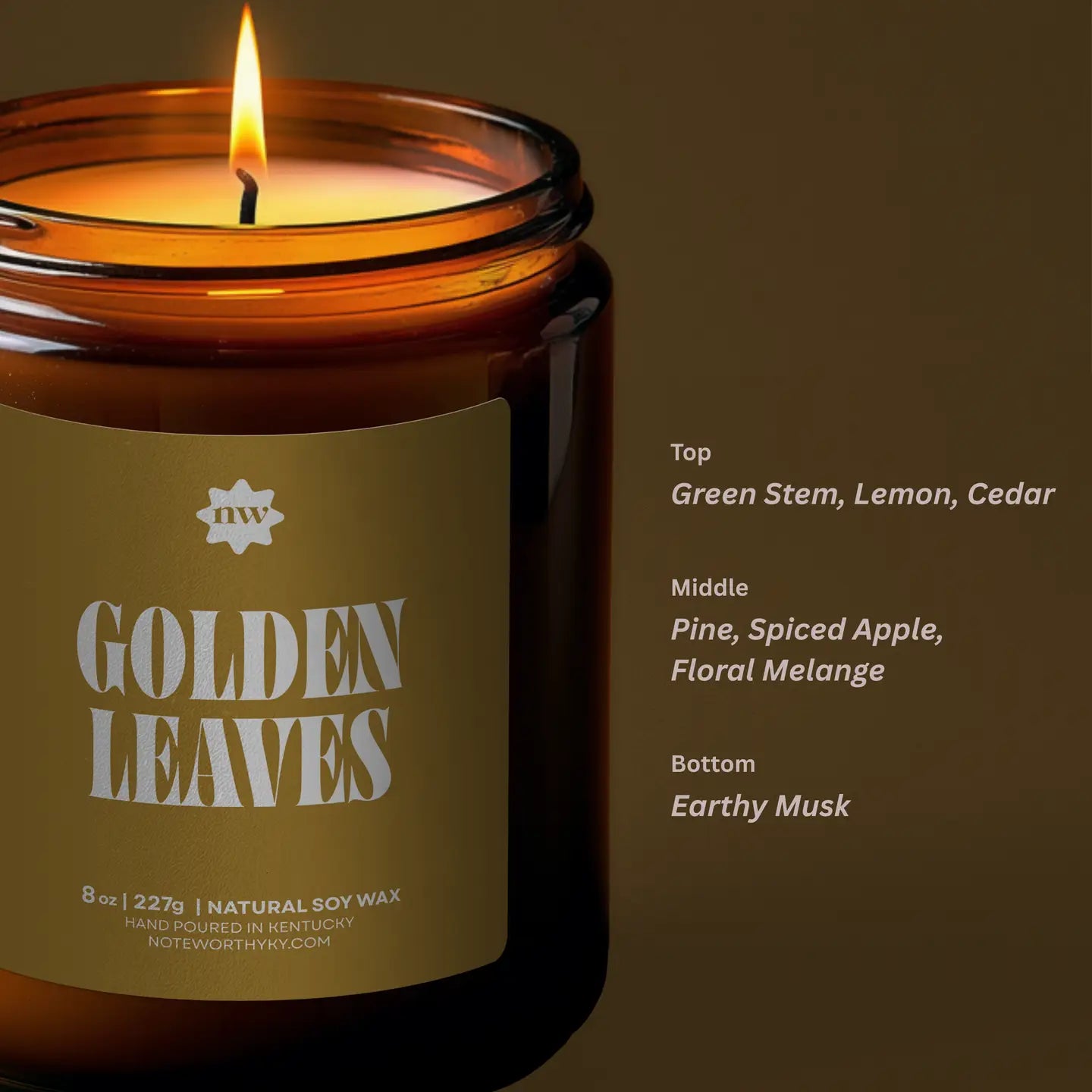 Fall Candle | Golden Leaves | 8oz