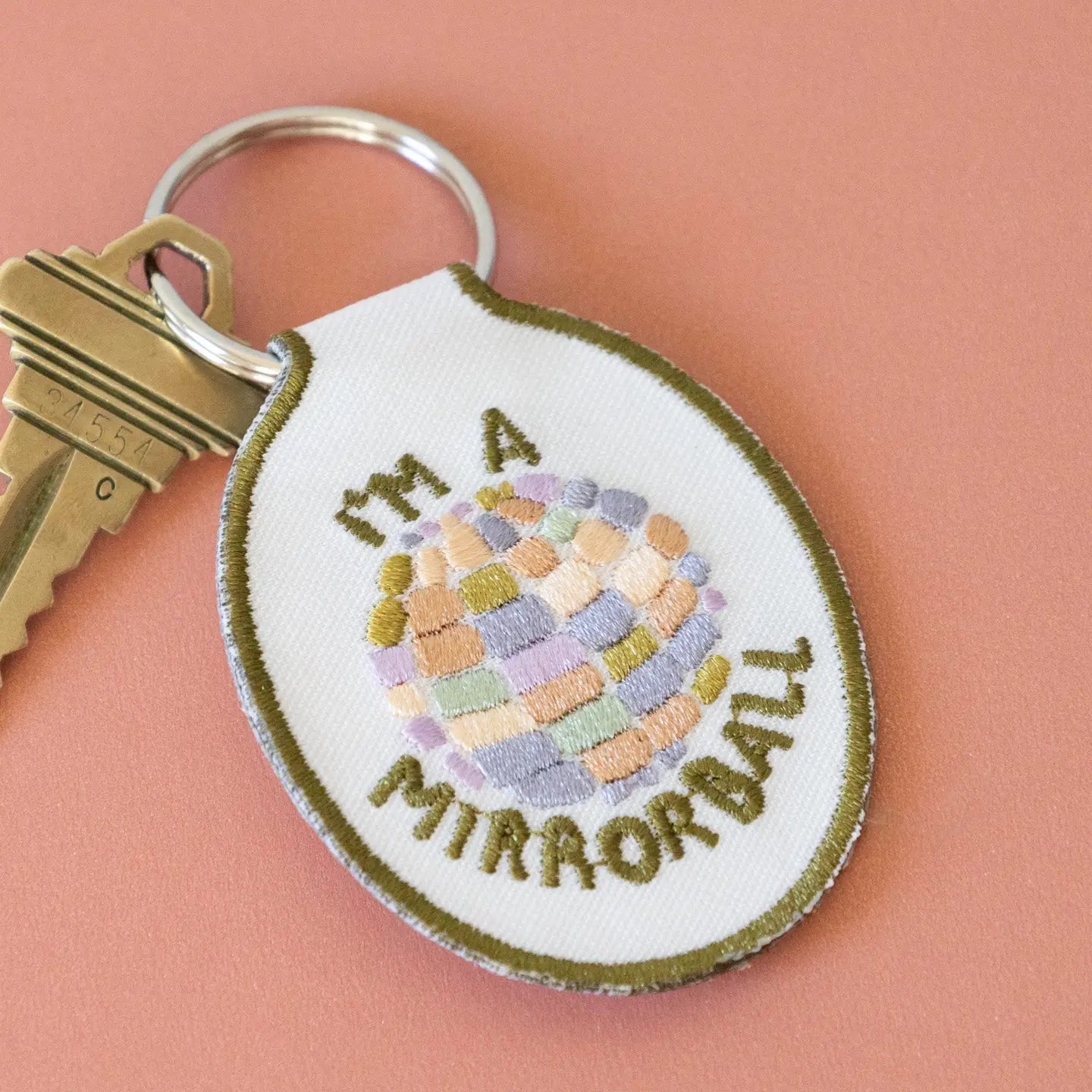 Embroidered Keychain | Mirrorball