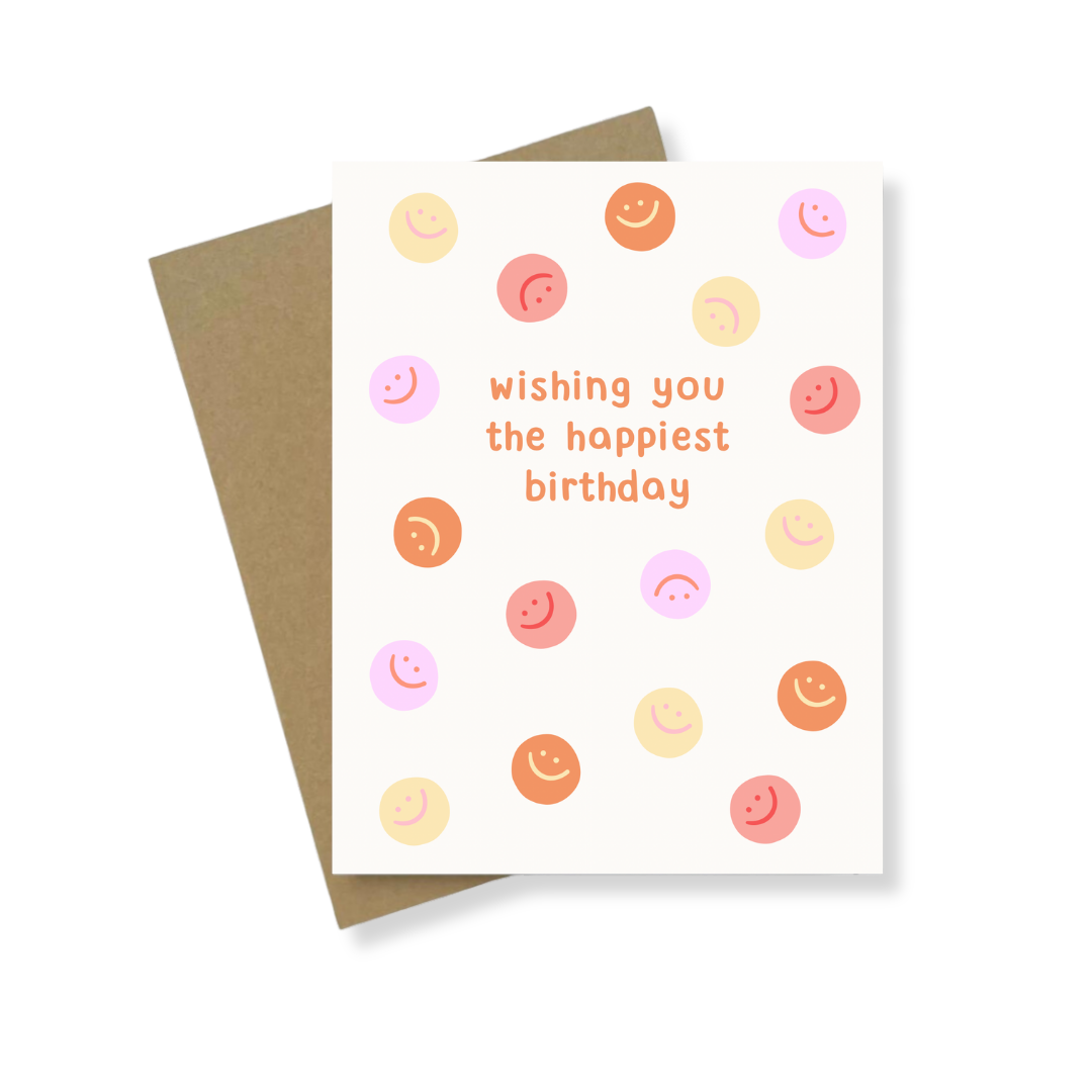 Greeting Card | Wishing You The Happiest Birthday Smileys