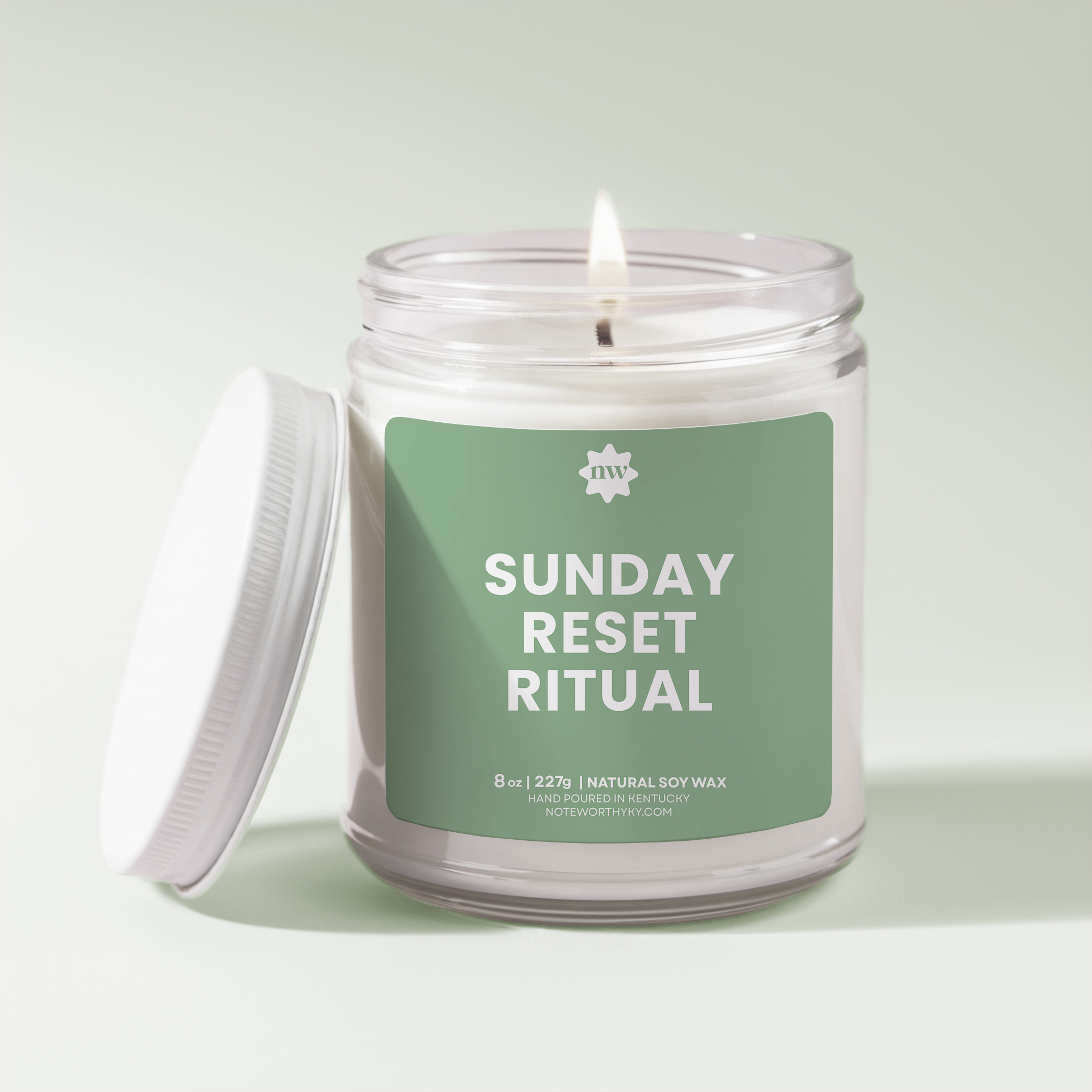 Single Wick Candle | Sunday Reset Ritual