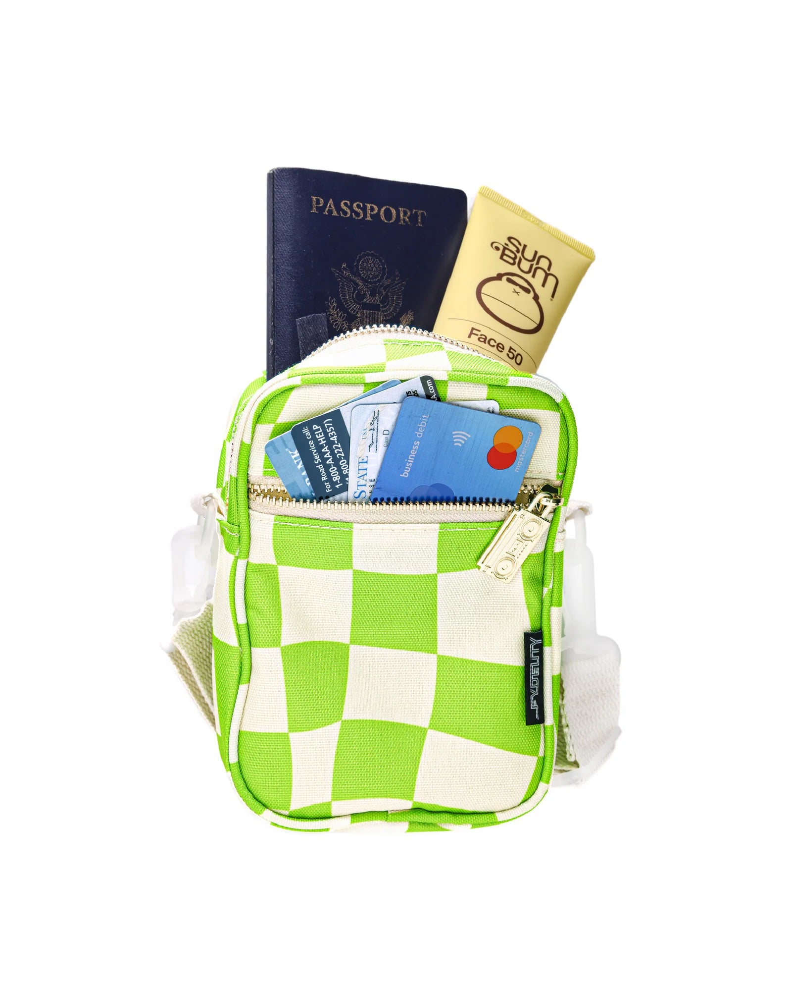 Crossbody | Green Checkered | Recycled Material