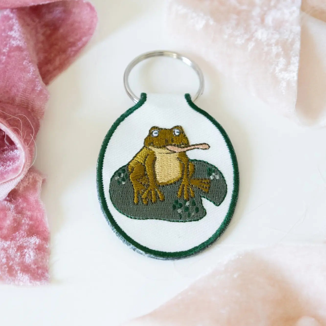 Embroidered Keychain | Frog