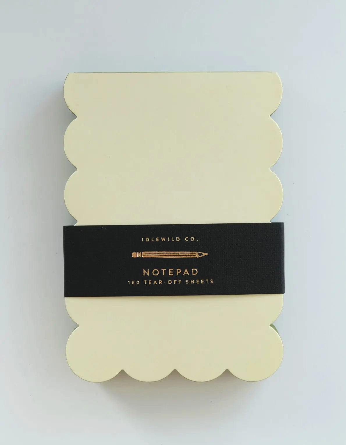 Scalloped Notepad | Chartreuse + Olive Edge