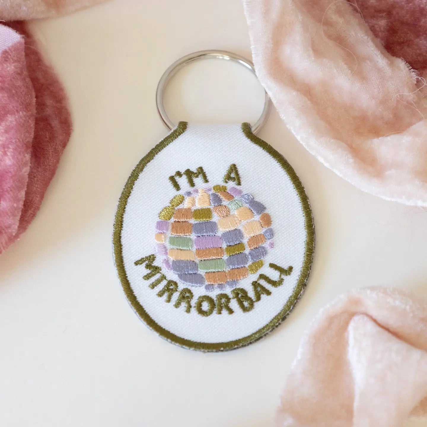 Embroidered Keychain | Mirrorball