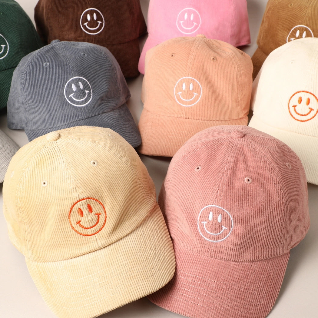 Dad Cap | Corduroy Smiley