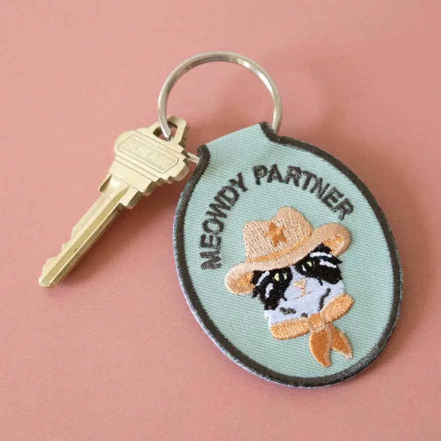 Embroidered Keychain | Meowdy Partner