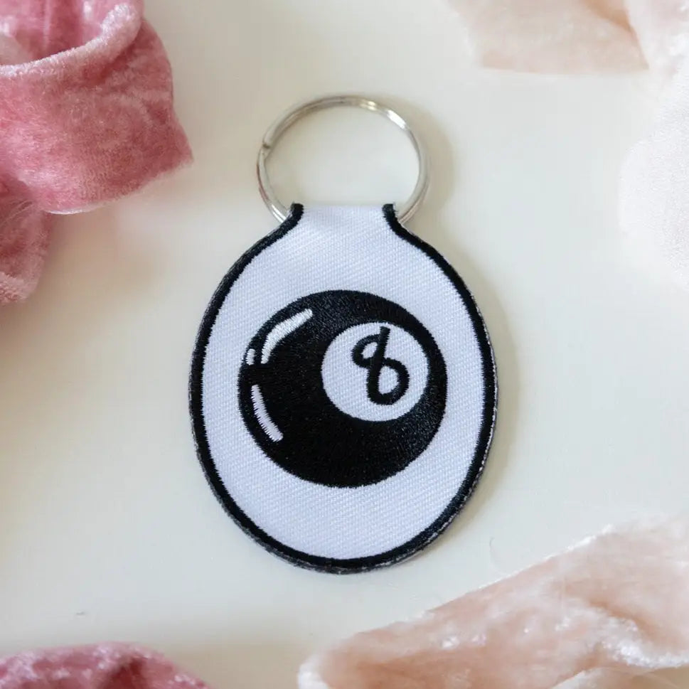 Embroidered Keychain | 8 Ball