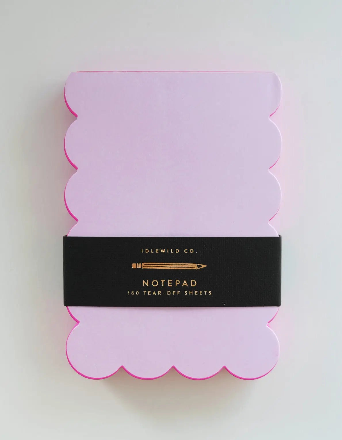Scalloped Notepad | Lilac + Hot Pink Edge