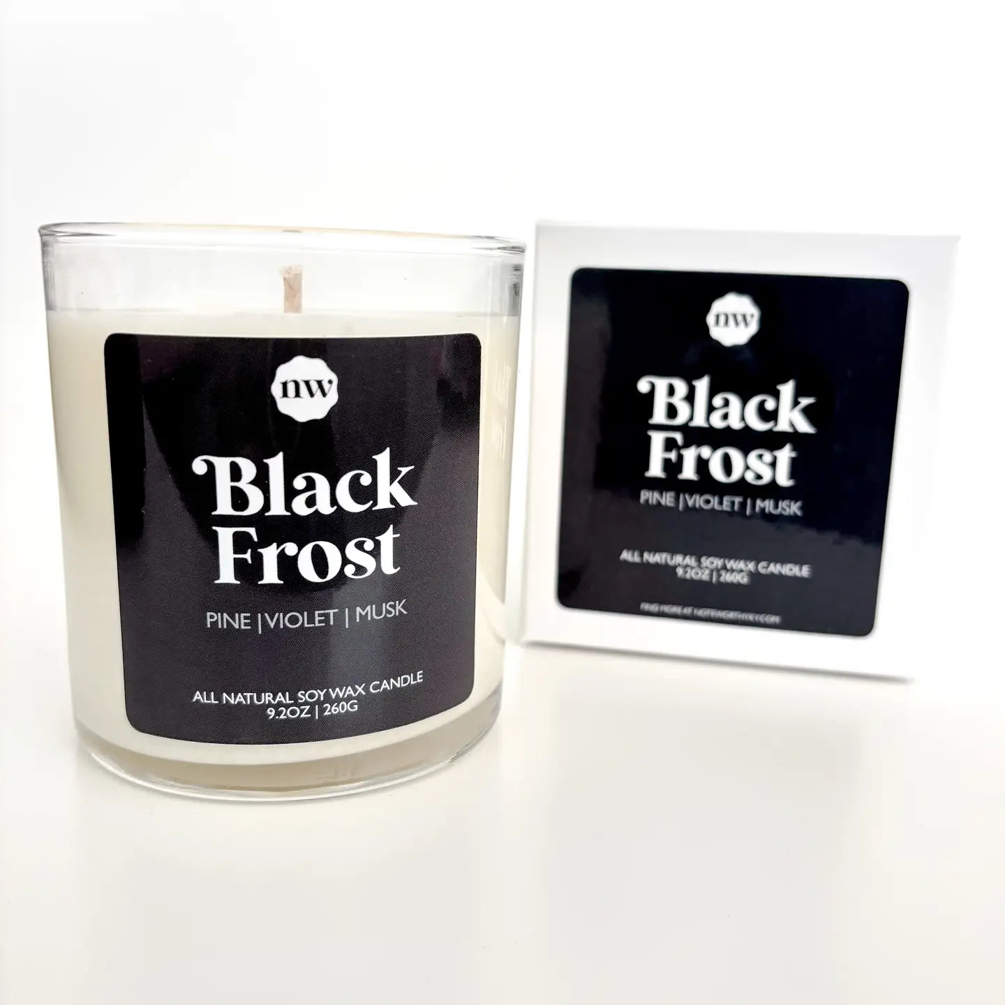 Single Wick Candle | Black Frost