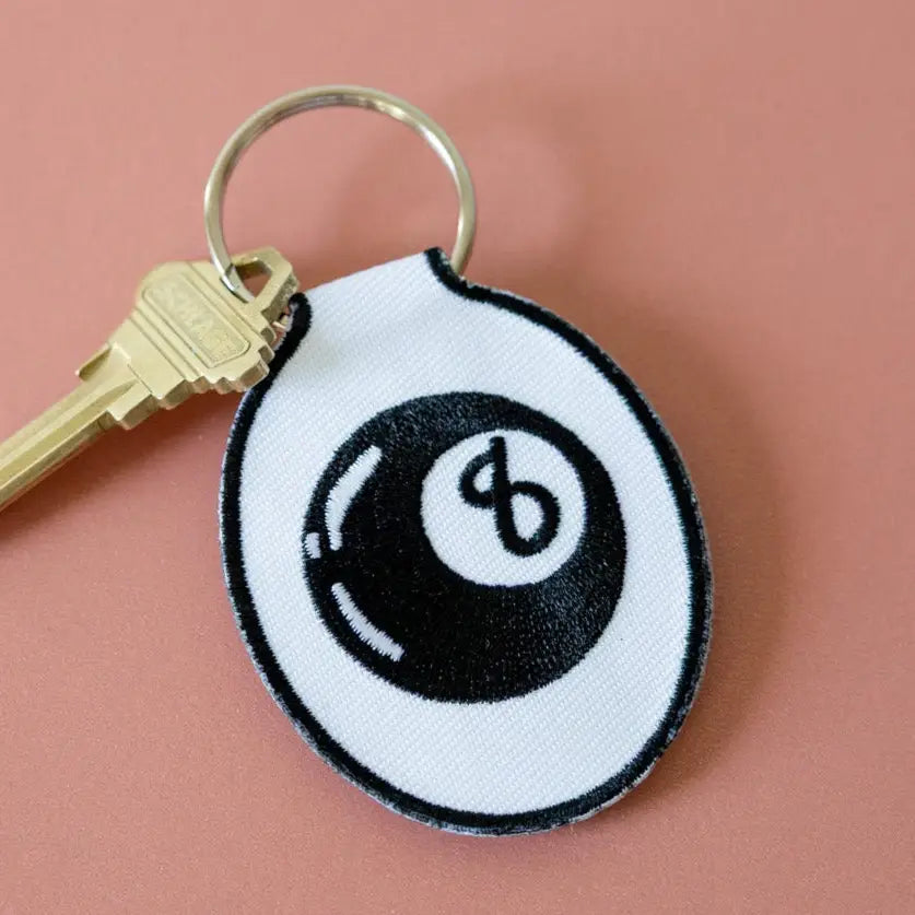 Embroidered Keychain | 8 Ball