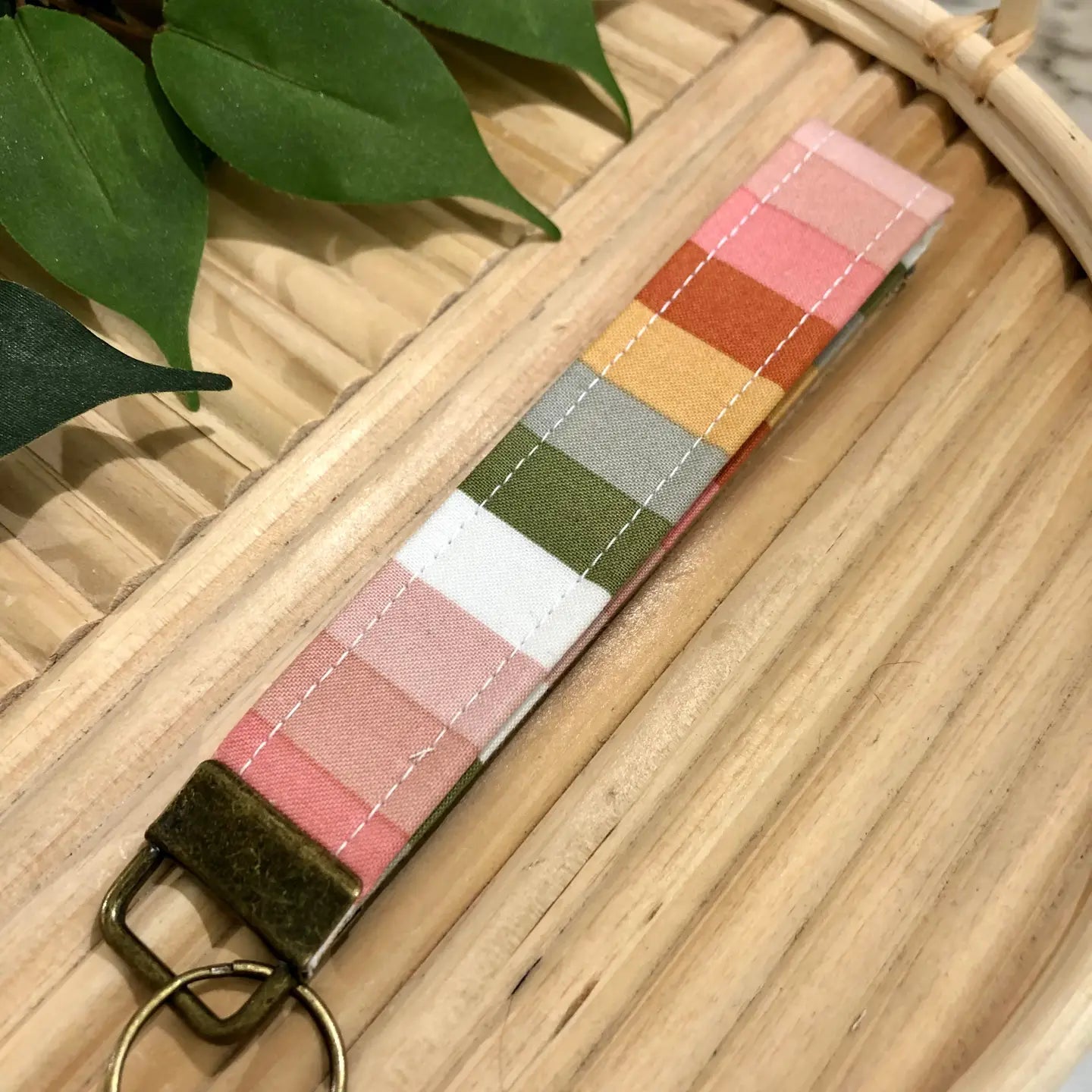 Wristlet Keychain | Warm Stripes