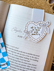 Magnetic Bookmark | All Is Fair In Love and Poetry