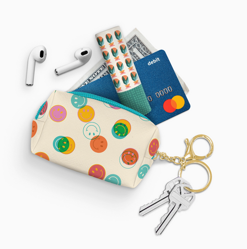 Keychain Pouch - Smiley Trails